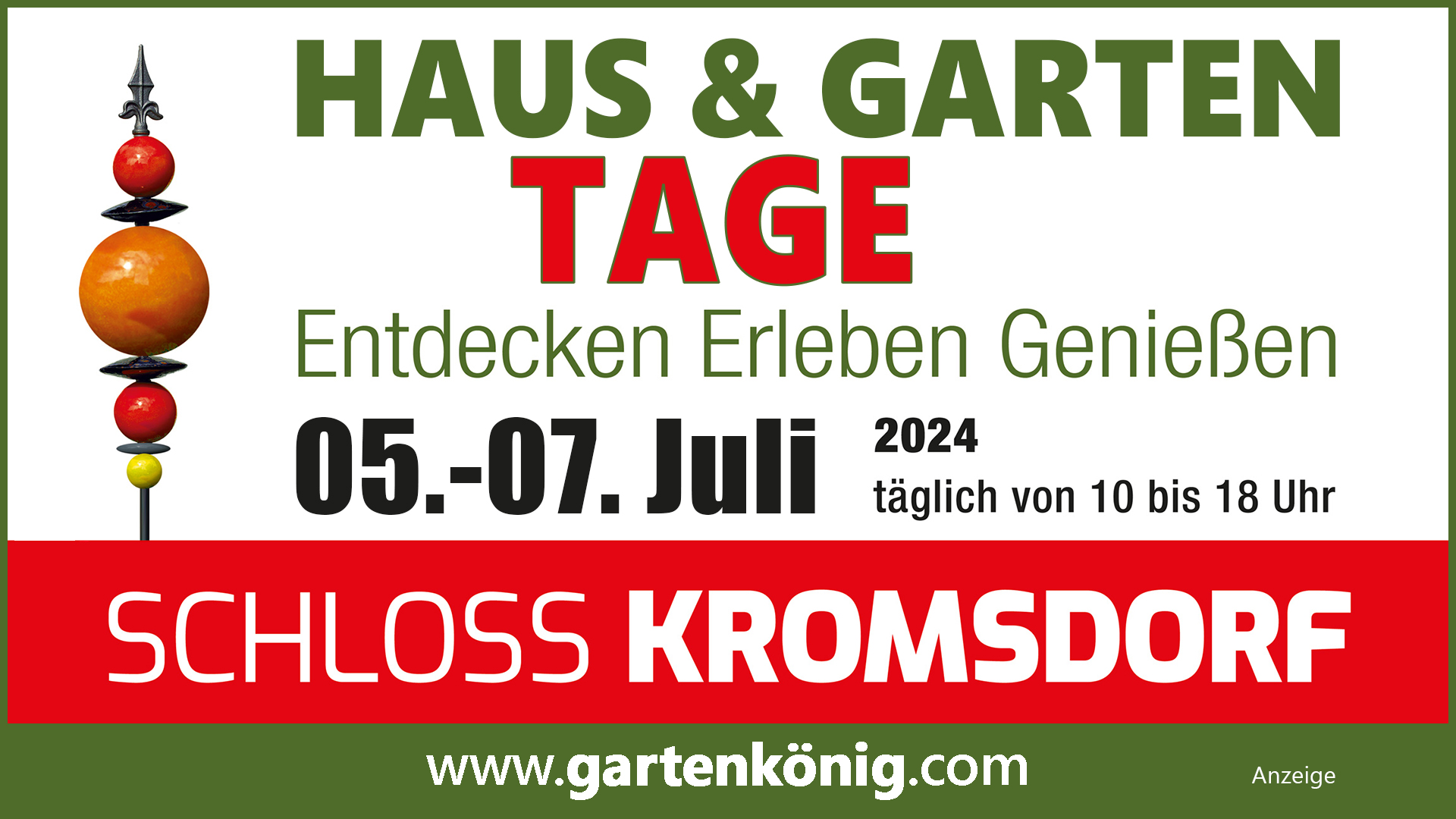 Gartenmarkt Schloss Kromsdorf - 05. bis 07. Juli 2024