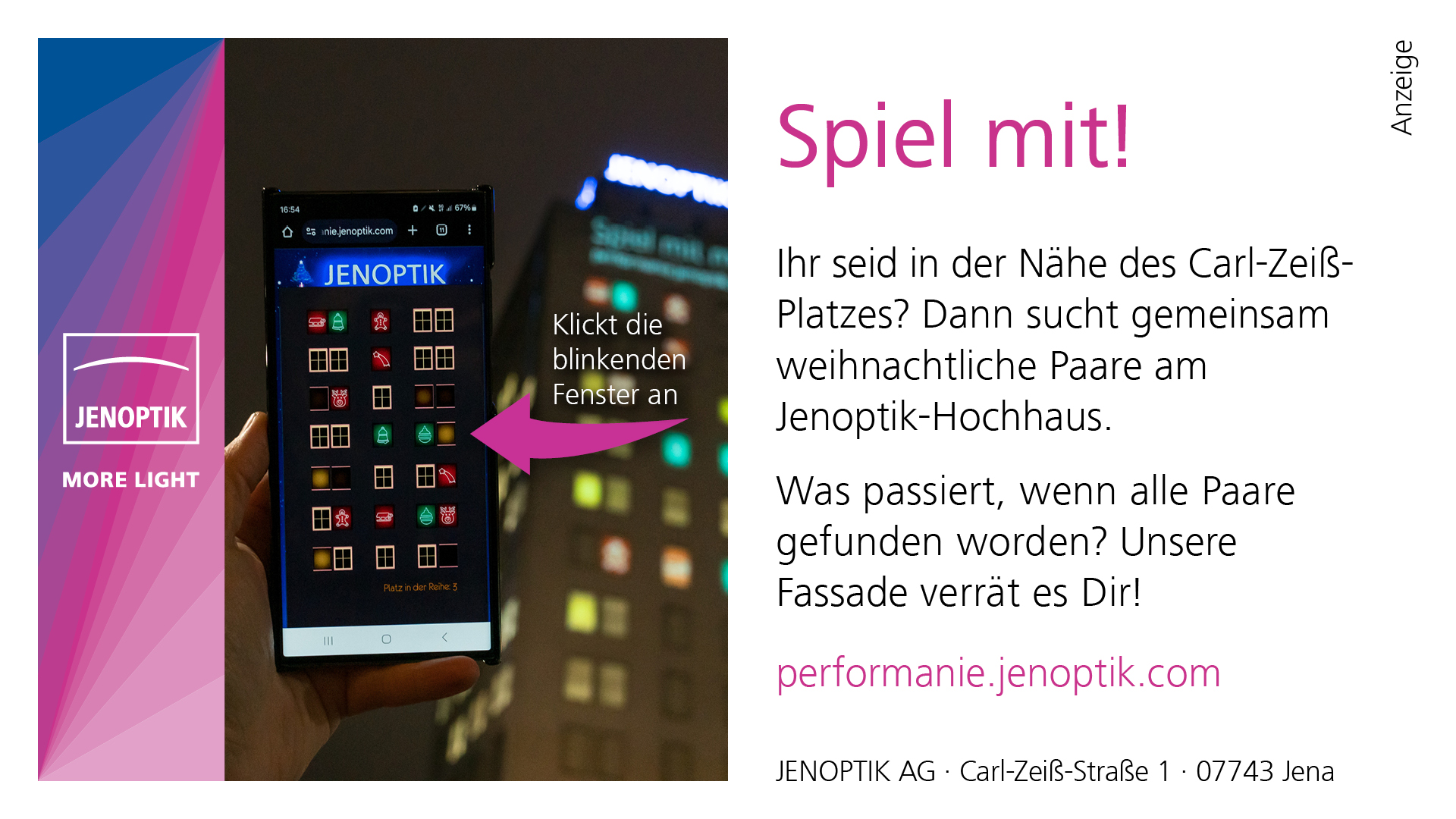 Jenoptik - Paare finden am Hochhaus