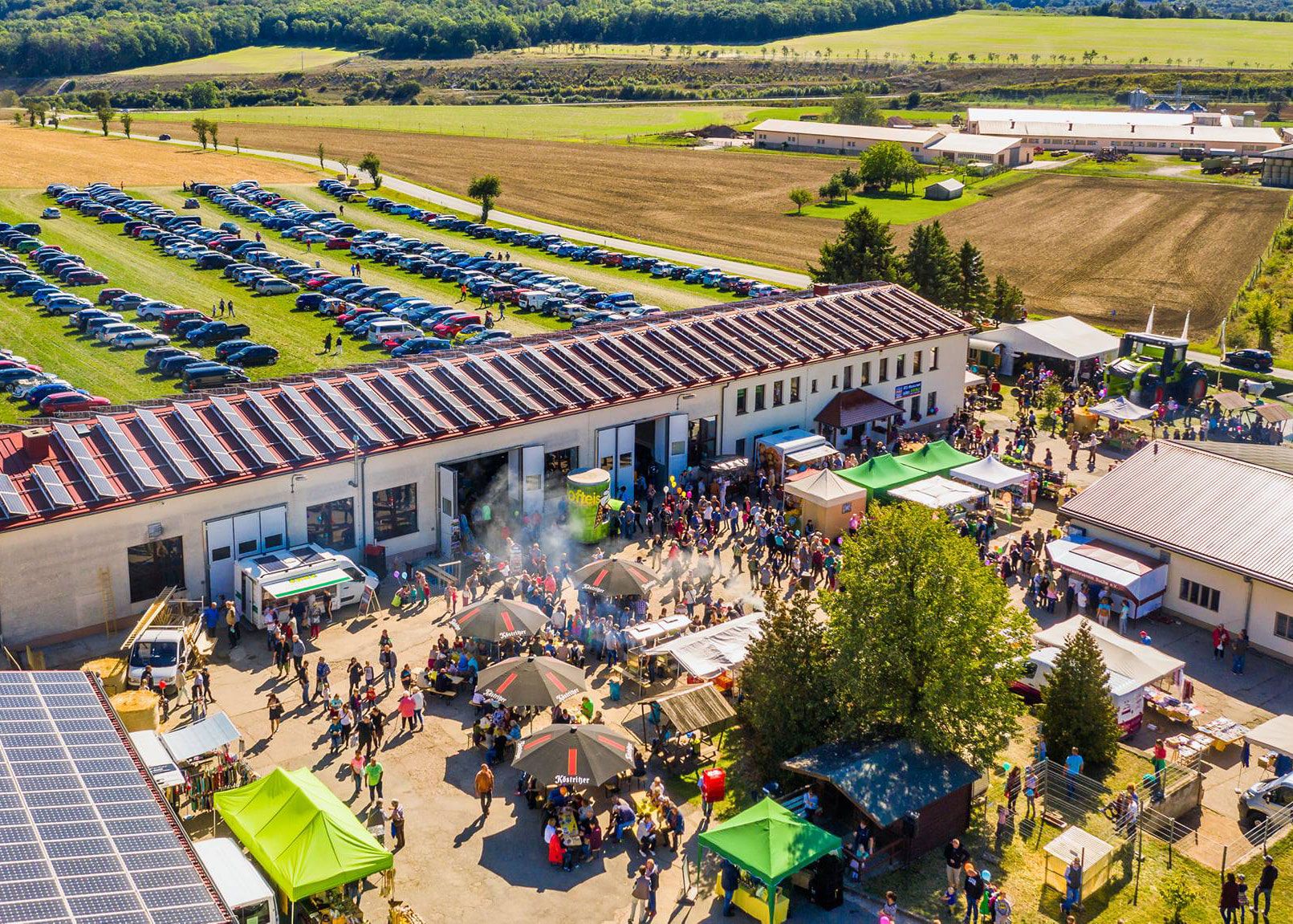 Blick auf das Festgelände in Bucha.