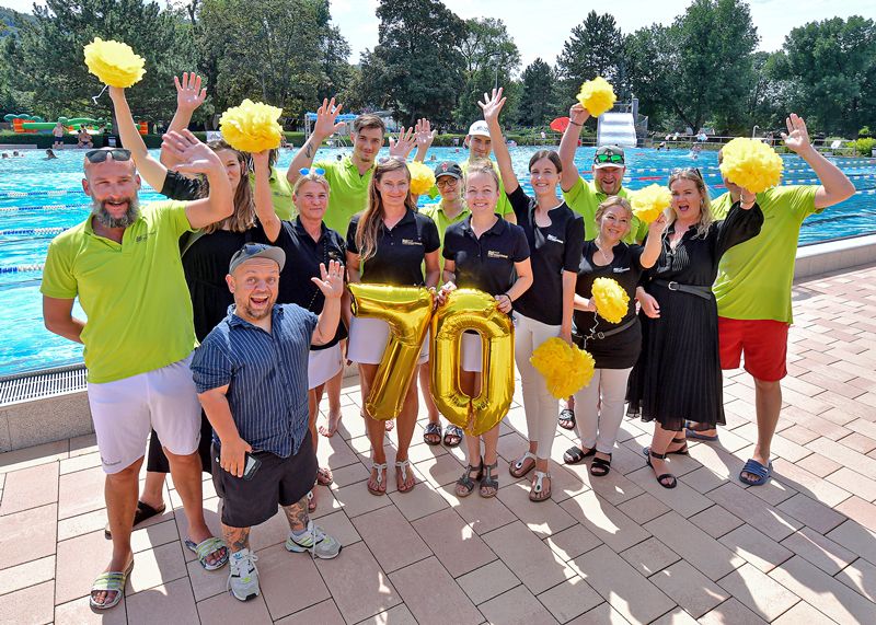 Die große Feier zum 70. Geburtstag des Ostbades am 25. Juli war einer der Höhepunkte einer insgesamt sehr erfolgreichen Freibadsaison 2024.